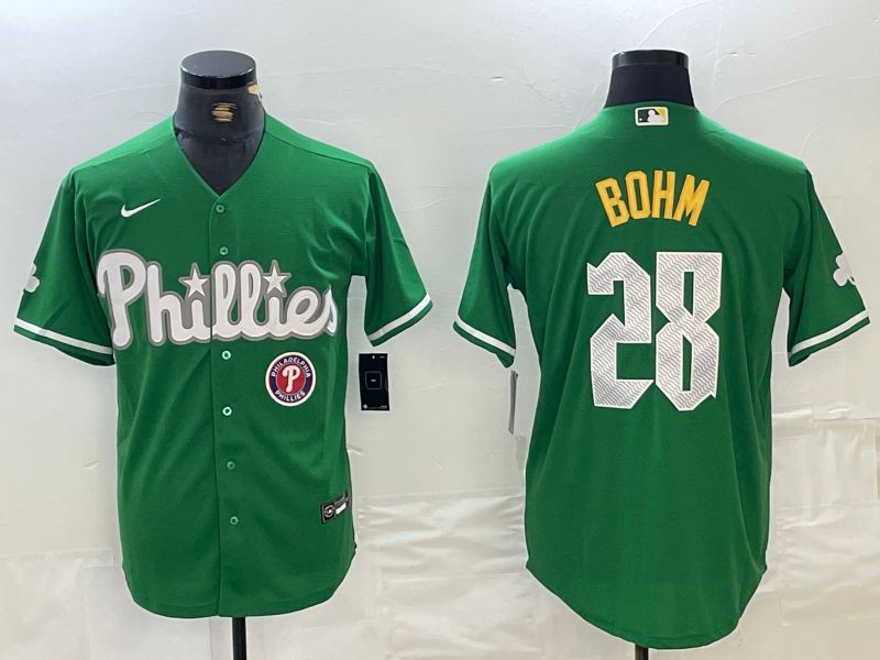Men Philadelphia Phillies #28 Bohm Green Fashion Edition Nike 2024 MLB Jersey style 2->philadelphia phillies->MLB Jersey